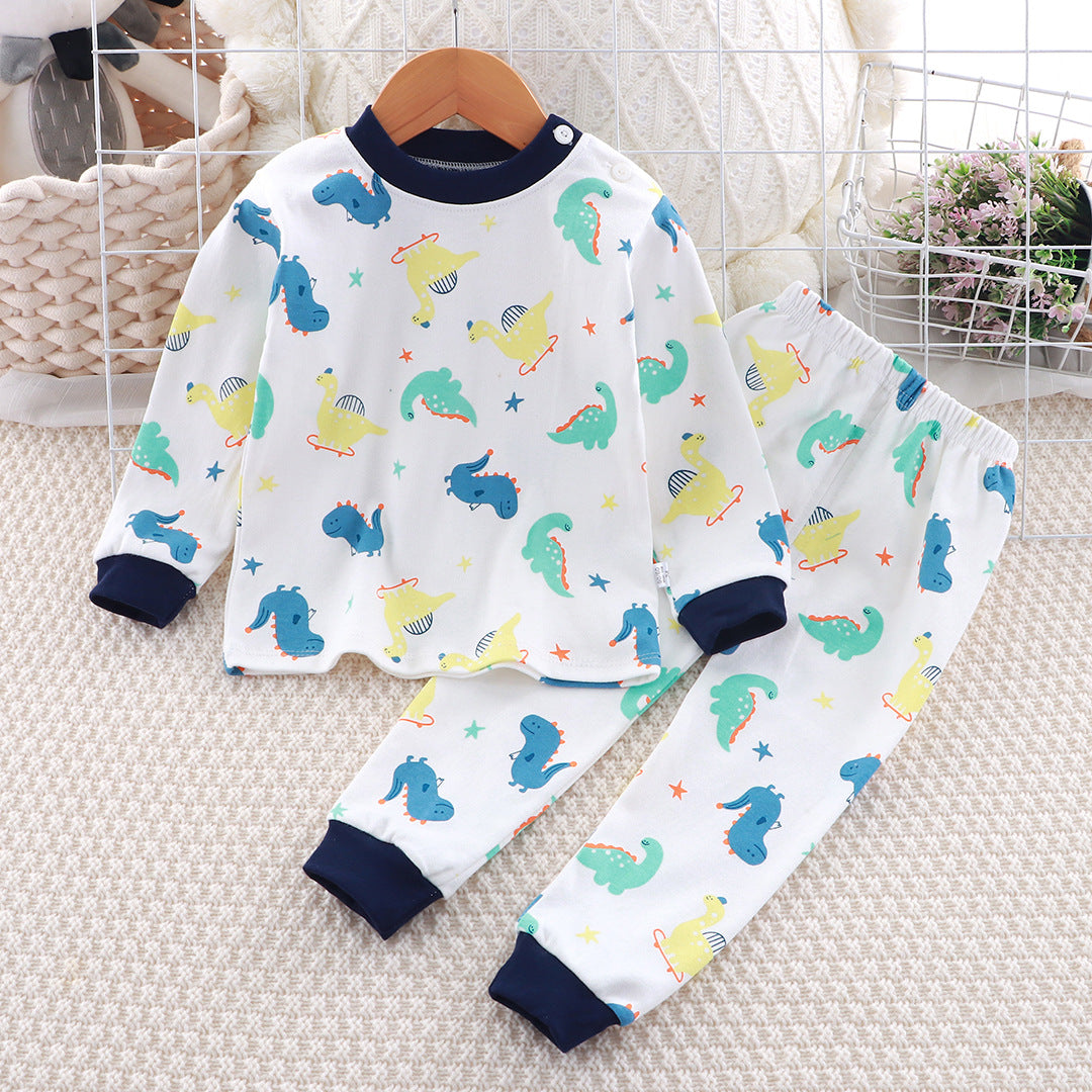 2-Piece Pajamas Set with Long-Sleeve Top and Pants for Boys and Girls | Adorable Soft Cotton Nightwear and Sleepwear Set