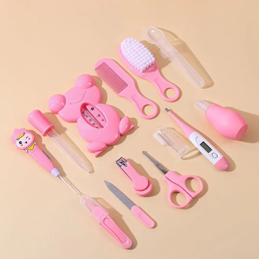 13-Piece Baby Grooming and Care Kit with Travel Pouch | Ultimate Baby Care Starter Kit for Newborns and Toddlers