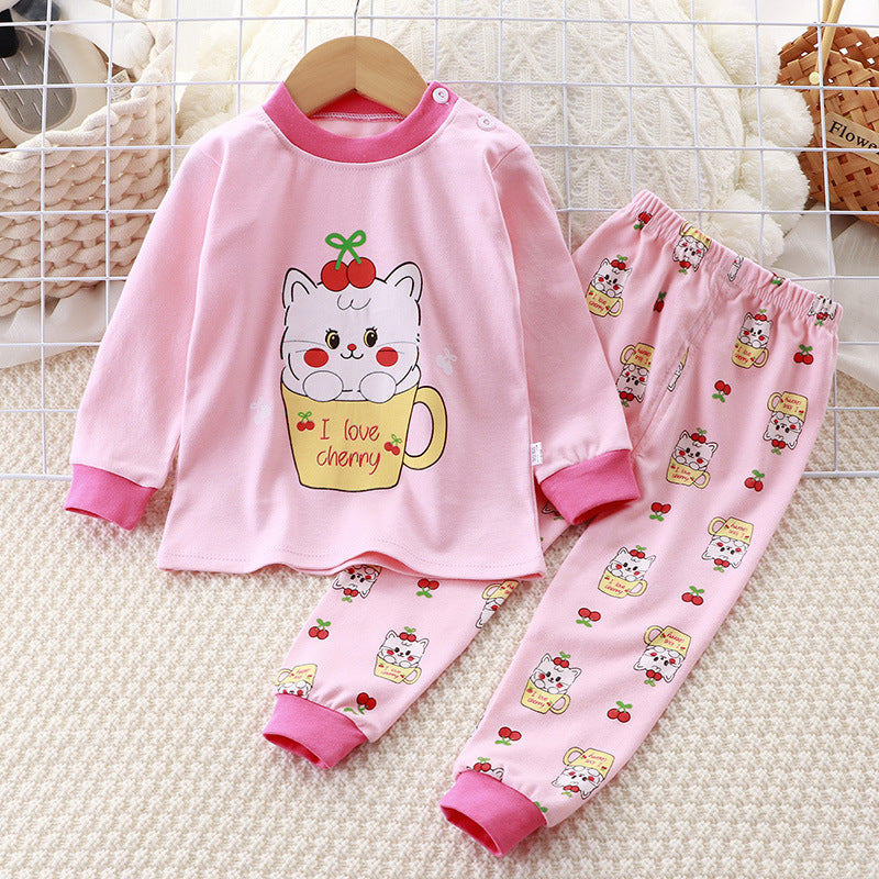 2-Piece Pajamas Set with Long-Sleeve Top and Pants for Boys and Girls | Adorable Soft Cotton Nightwear and Sleepwear Set