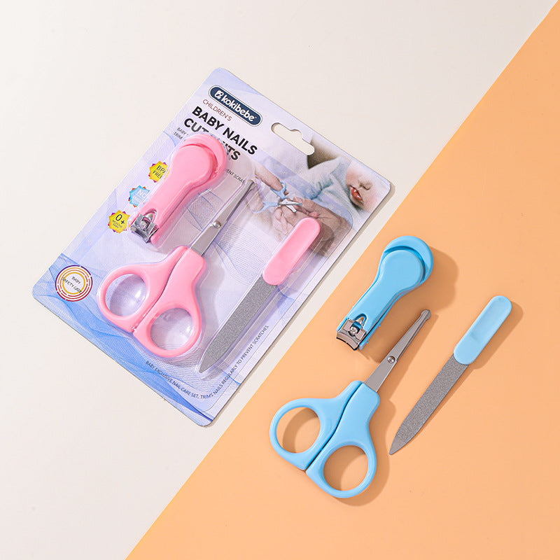 3-Piece Baby Nails Care Set with Nail Clippers, Nail Scissors, and Nail File