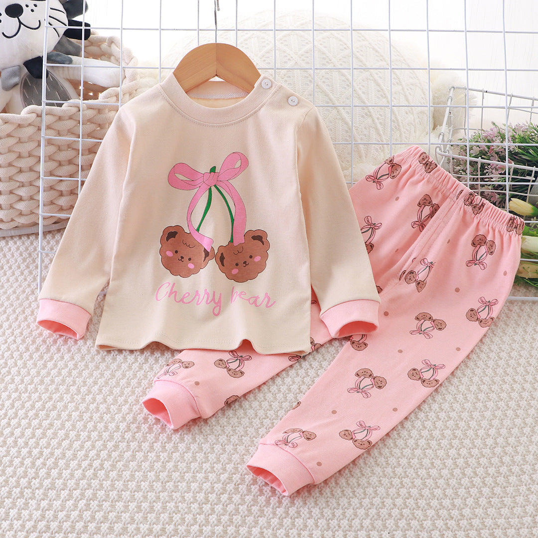 2-Piece Pajamas Set with Long-Sleeve Top and Pants for Boys and Girls | Adorable Soft Cotton Nightwear and Sleepwear Set