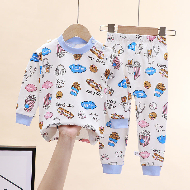 2-Piece Pajamas Set with Long-Sleeve Top and Pants for Boys and Girls | Adorable Soft Cotton Nightwear and Sleepwear Set