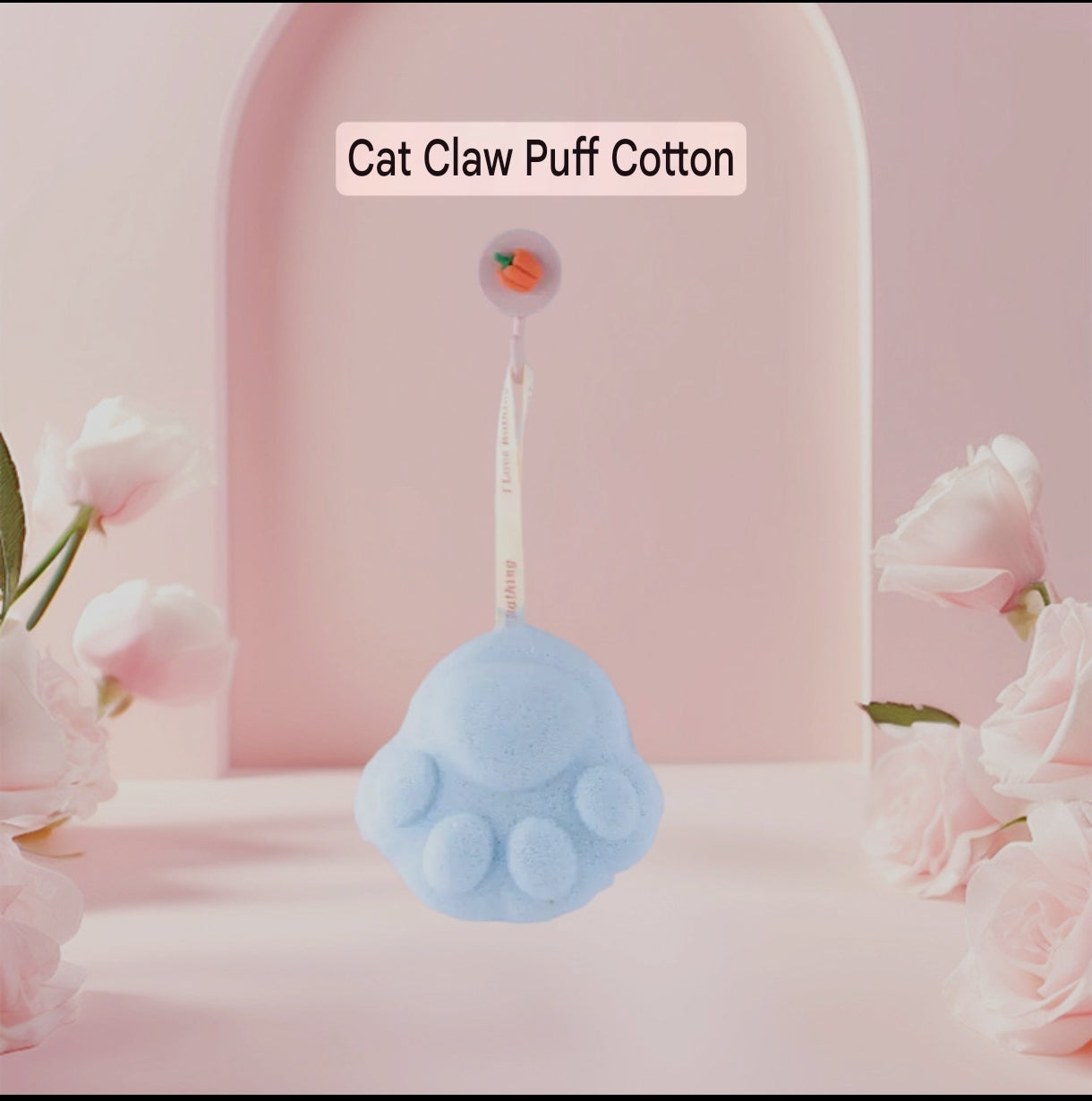 Cute Paw-Shaped 3D Baby Bath Sponge
