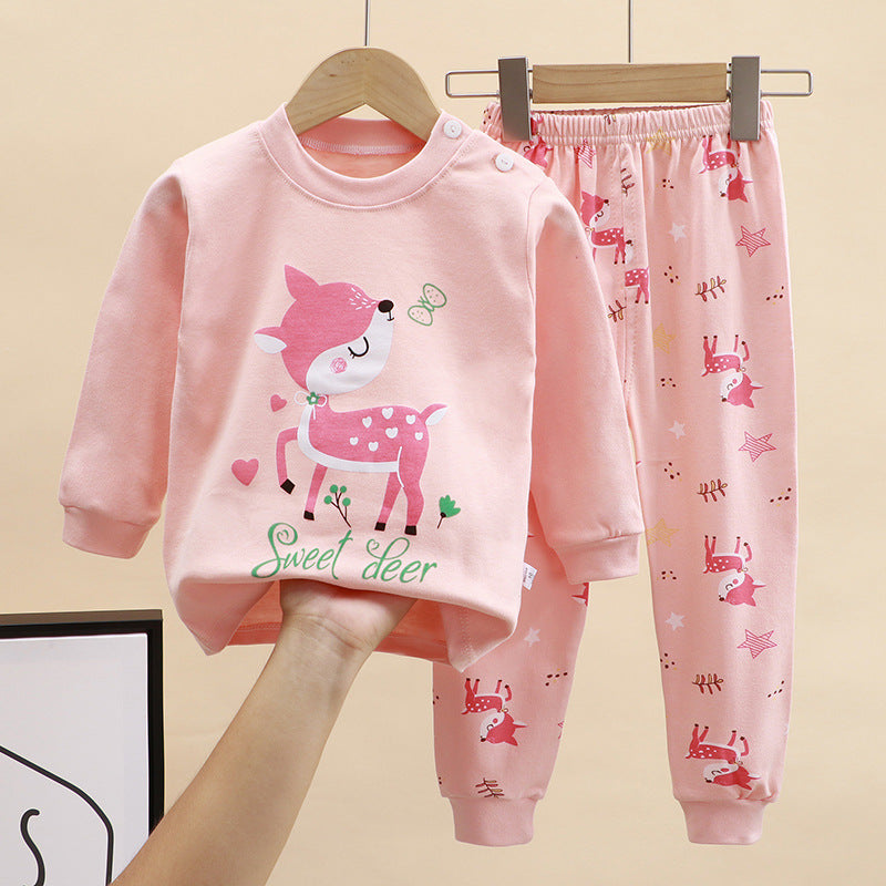 2-Piece Pajamas Set with Long-Sleeve Top and Pants for Boys and Girls | Adorable Soft Cotton Nightwear and Sleepwear Set