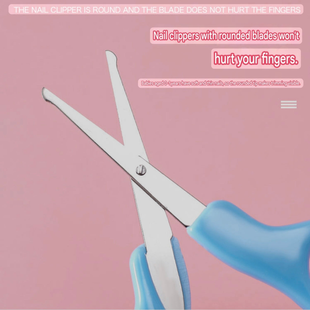 3-Piece Baby Nails Care Set with Nail Clippers, Nail Scissors, and Nail File