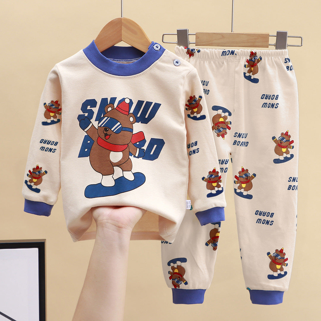 2-Piece Pajamas Set with Long-Sleeve Top and Pants for Boys and Girls | Adorable Soft Cotton Nightwear and Sleepwear Set