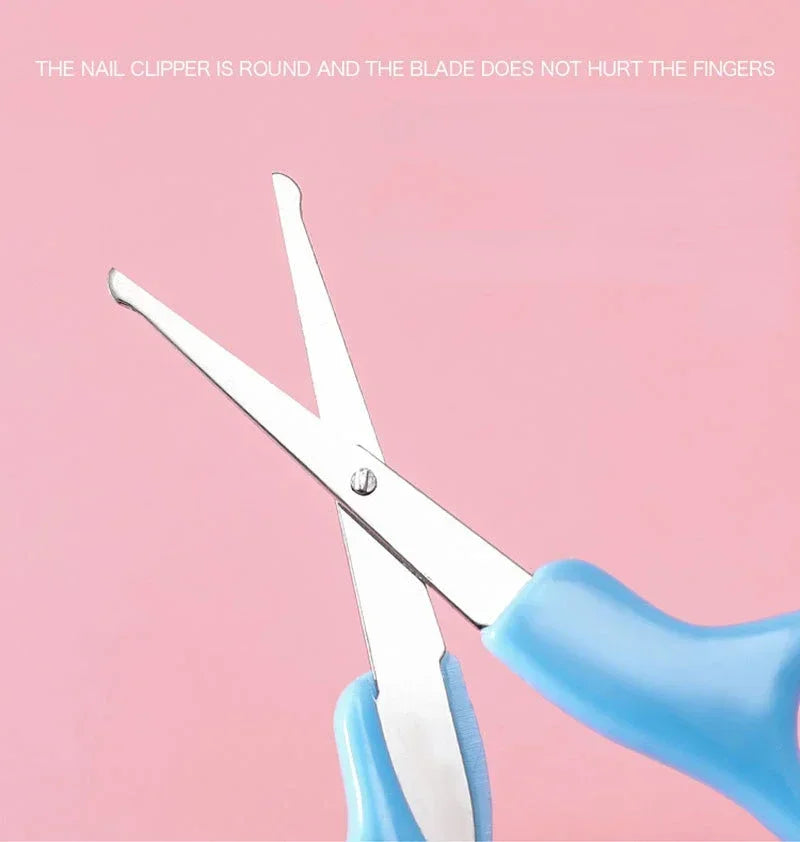 6-Piece Baby Care and Grooming Kit with Hair Brush, Comb, Safety Scissors, Nail Clipper, Nail File, and Nail Clipper Sheath