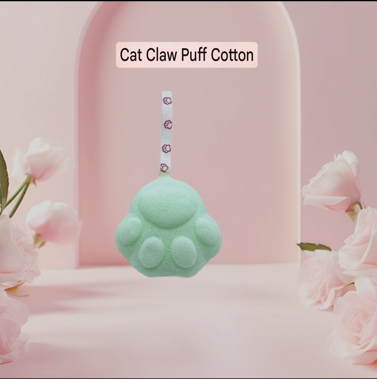 Cute Paw-Shaped 3D Baby Bath Sponge
