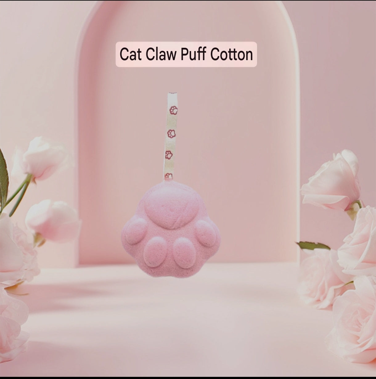 Cute Paw-Shaped 3D Baby Bath Sponge