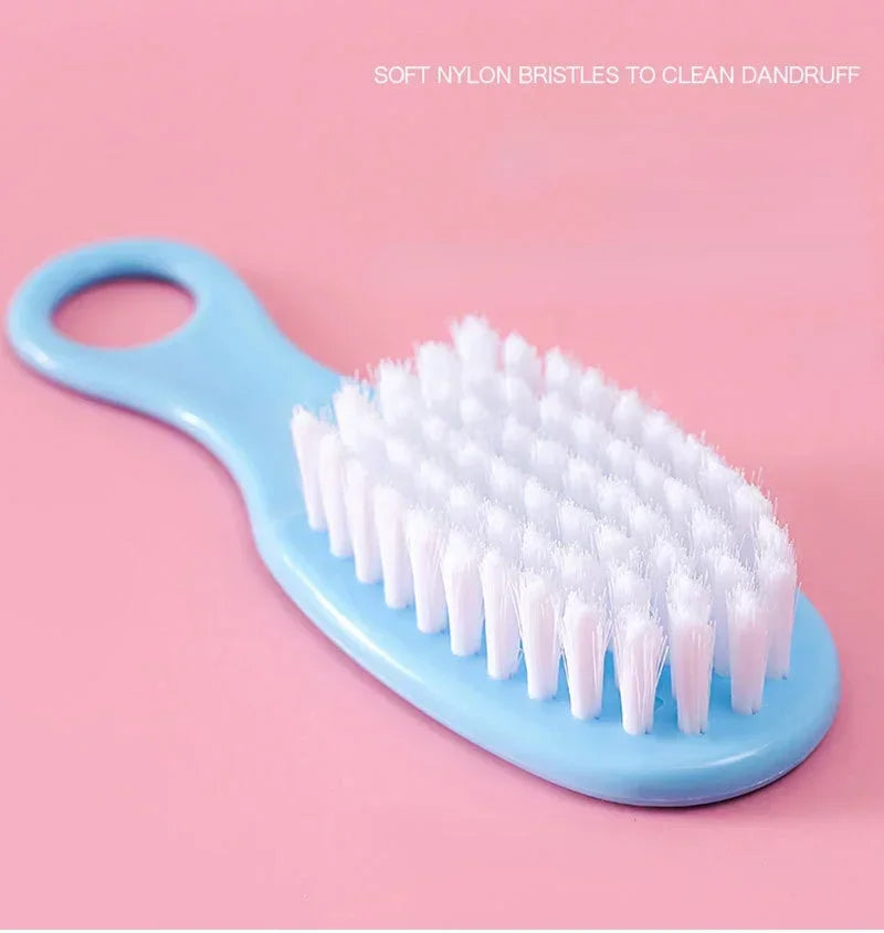 6-Piece Baby Care and Grooming Kit with Hair Brush, Comb, Safety Scissors, Nail Clipper, Nail File, and Nail Clipper Sheath