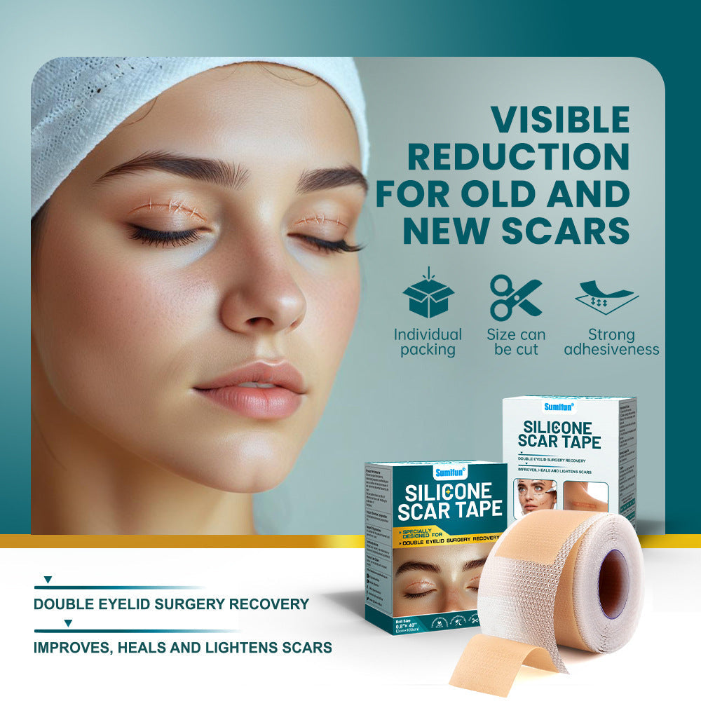 Silicone Scar Tape (2×100cm, Brown color) | Scar Repair Sheet for New & Old Scars and Stretch Marks