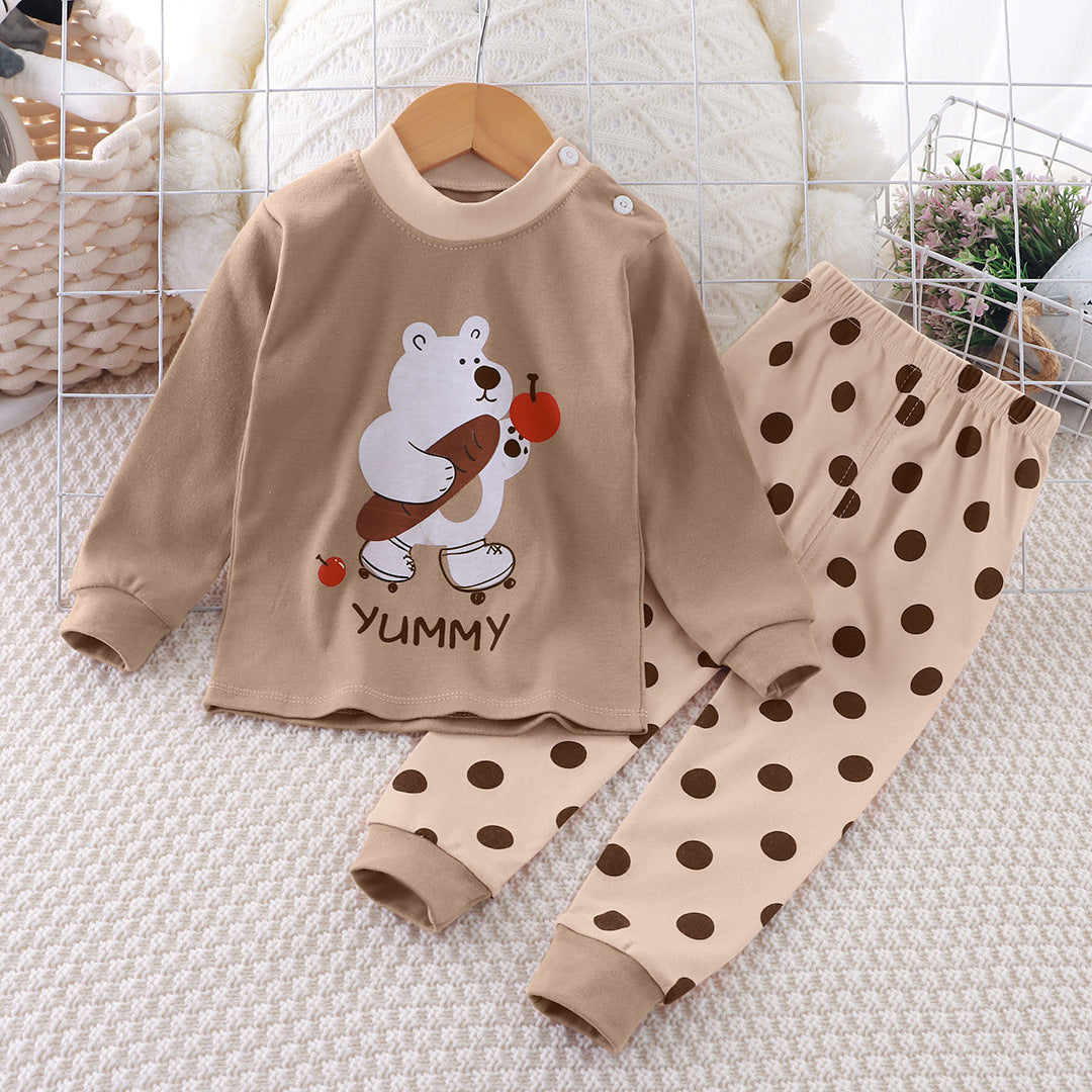 2-Piece Pajamas Set with Long-Sleeve Top and Pants for Boys and Girls | Adorable Soft Cotton Nightwear and Sleepwear Set