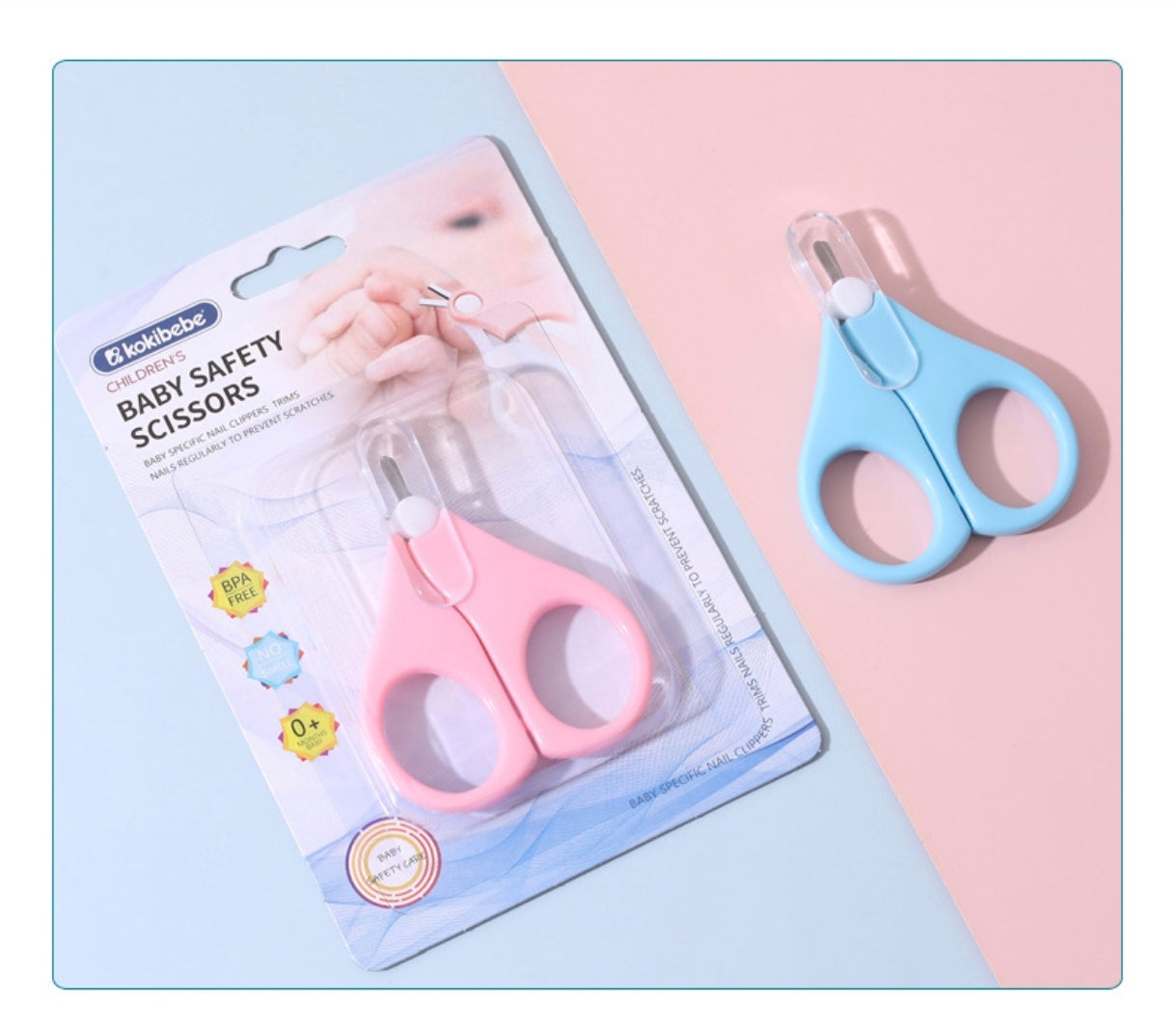 Rounded-Tip Baby Safety Scissors | Nail Trimming Scissors for Babies and Toddlers