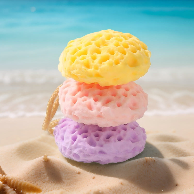 Cute Honeycomb Baby Bath Sponge | Japanese Style Bath Sponge for Babies, Kids and Adults