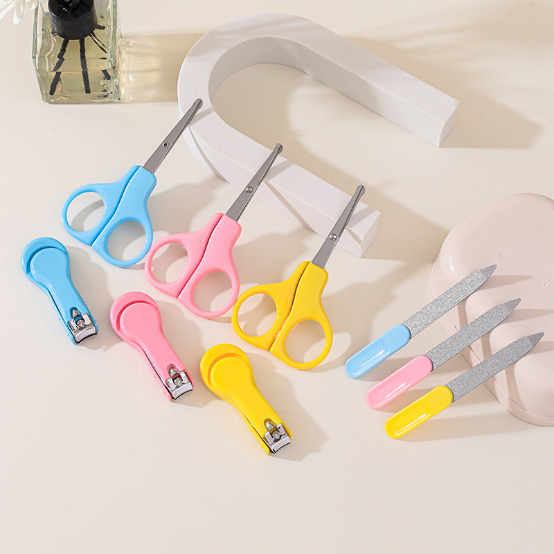 3-Piece Baby Nails Care Set with Nail Clippers, Nail Scissors, and Nail File