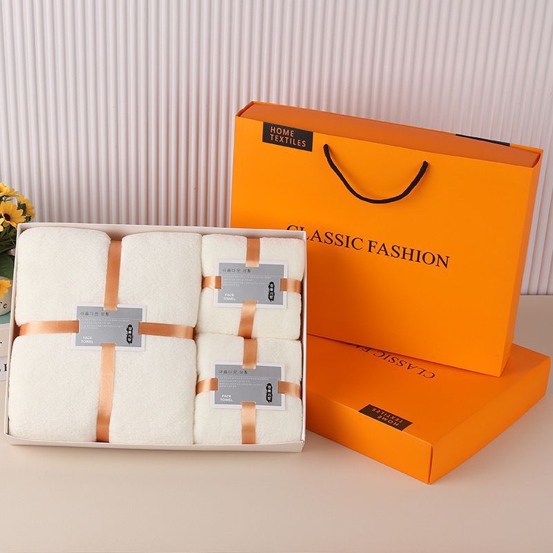 3-in-1 Soft Towel Set for Mother and Baby with Package Bag | Absorbent Coral Fleece Baby Bath Towels Gift Set