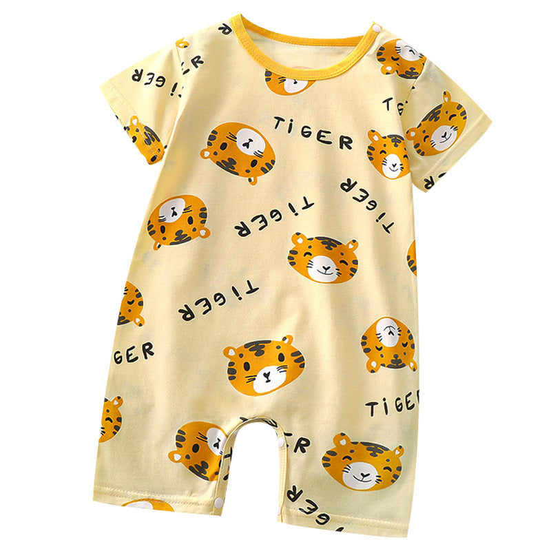 Adorable Short-Sleeved Baby Romper for Boys and Girls