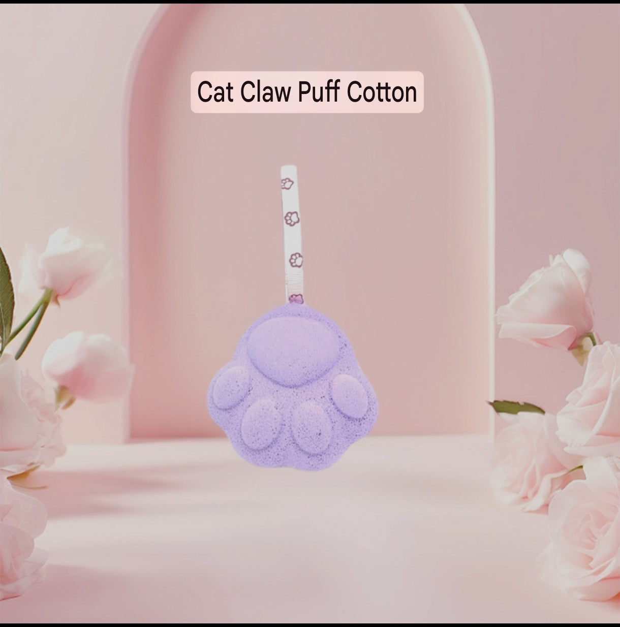 Cute Paw-Shaped 3D Baby Bath Sponge