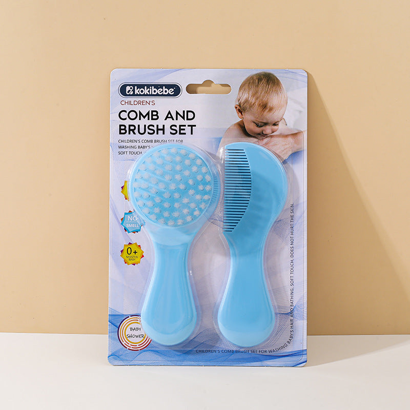 Soft Bristle Baby Brush and Comb Set | Newborn Hair Grooming Kit
