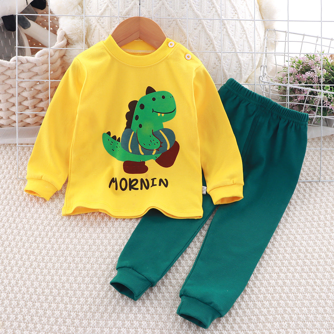 2-Piece Pajamas Set with Long-Sleeve Top and Pants for Boys and Girls | Adorable Soft Cotton Nightwear and Sleepwear Set