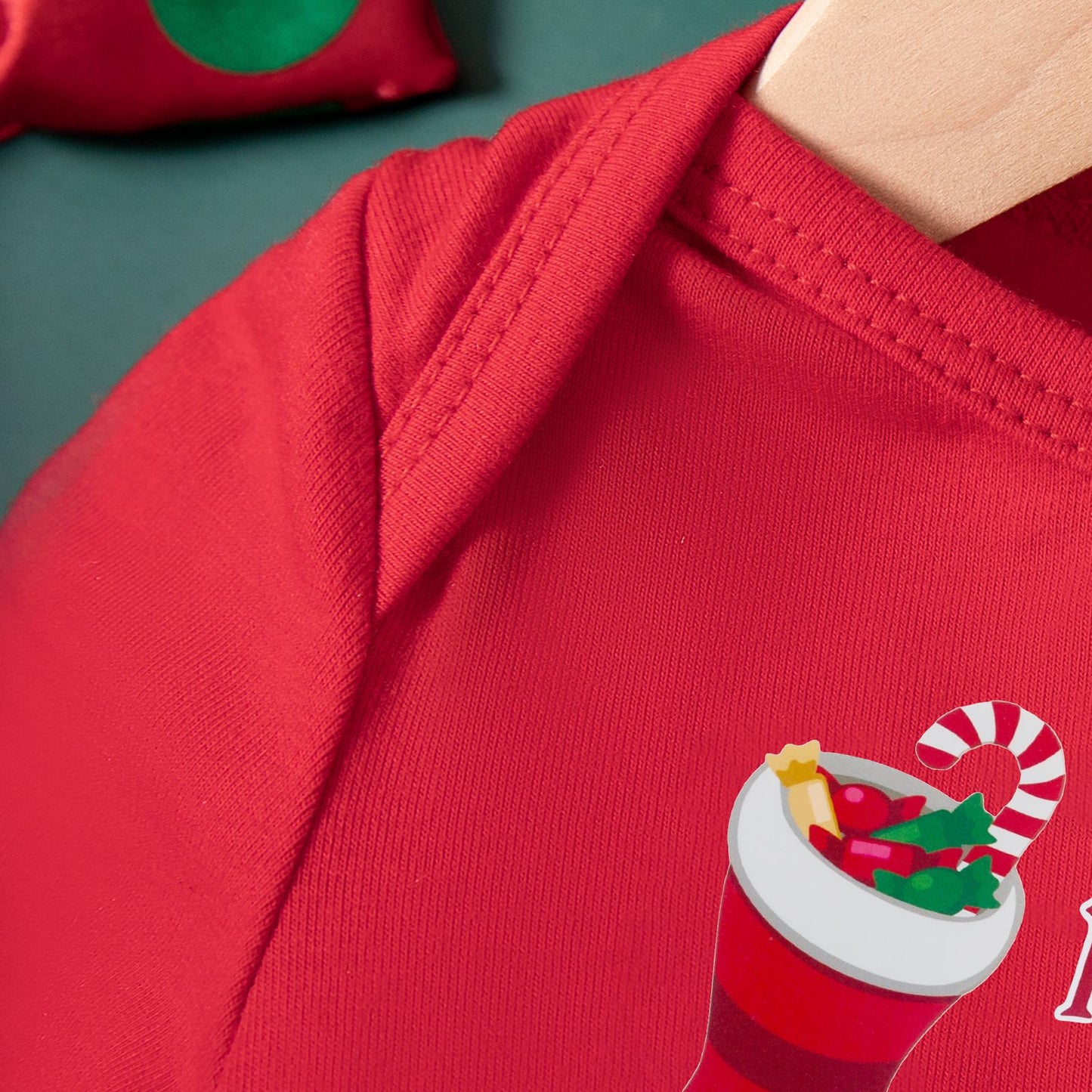 2-Piece "My 1st Christmas" Outfit Set for Girls with Long-Sleeve Romper Dress and Headband