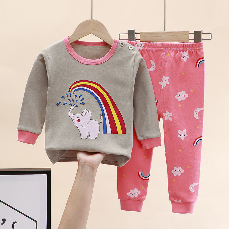 2-Piece Pajamas Set with Long-Sleeve Top and Pants for Boys and Girls | Adorable Soft Cotton Nightwear and Sleepwear Set