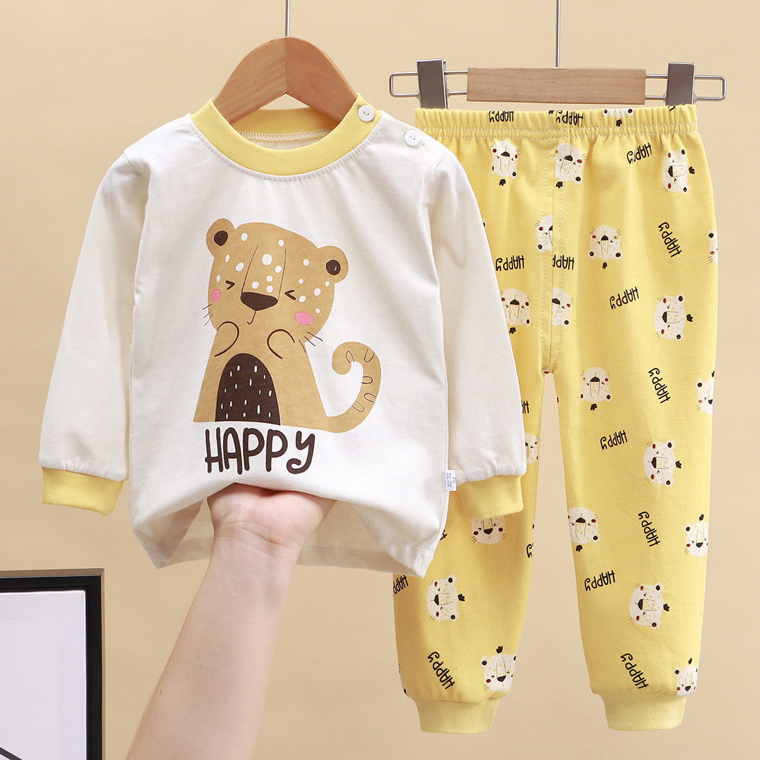 2-Piece Pajamas Set with Long-Sleeve Top and Pants for Boys and Girls | Adorable Soft Cotton Nightwear and Sleepwear Set