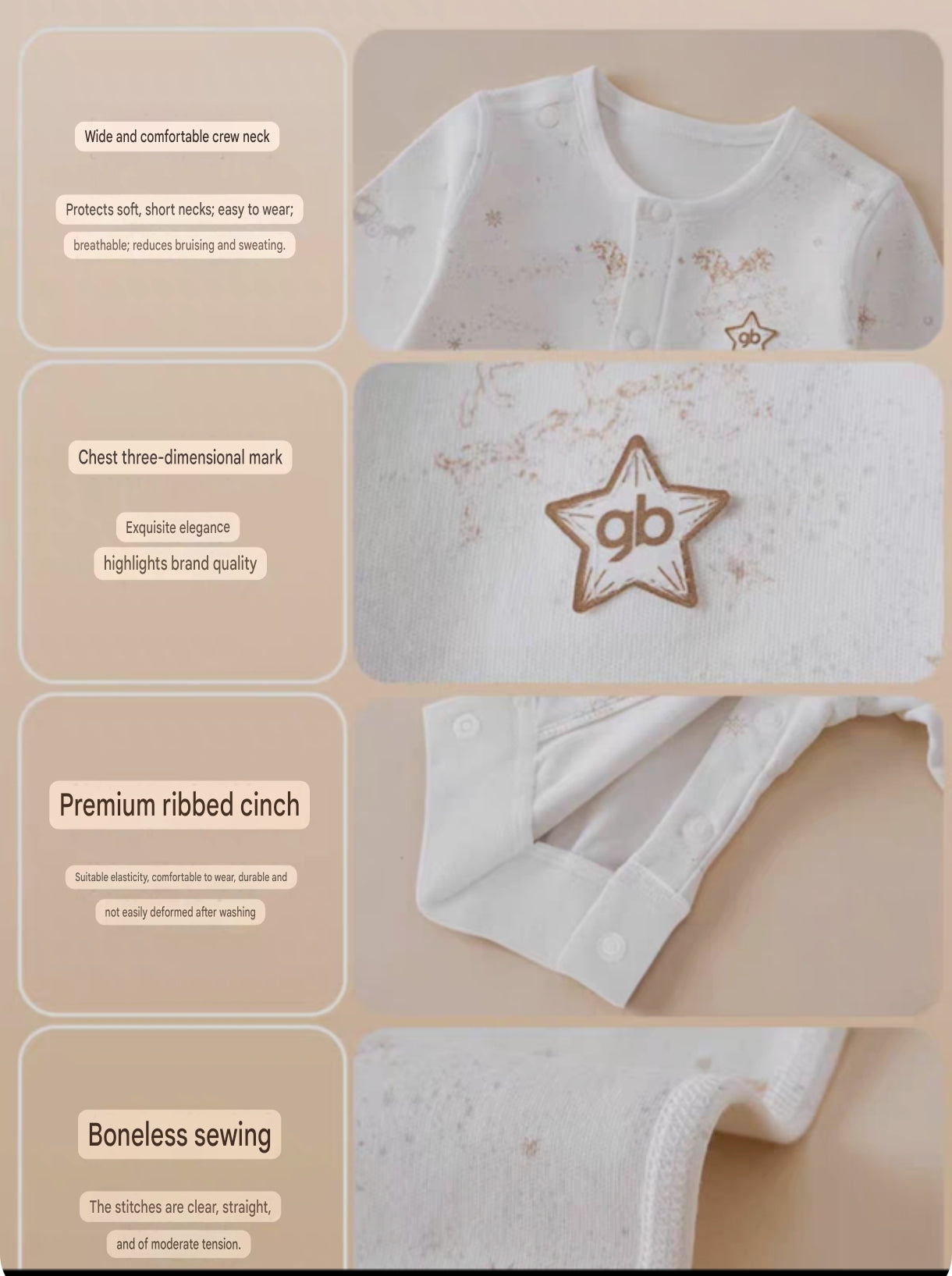 GOODBABY 10-Piece Clothing and Gift Set for Newborn Babies with Jacket, Pants, Jumpsuit, Hand Gloves, Foodmuffs, Bib, Face Towel, and Hats (0-3 months)